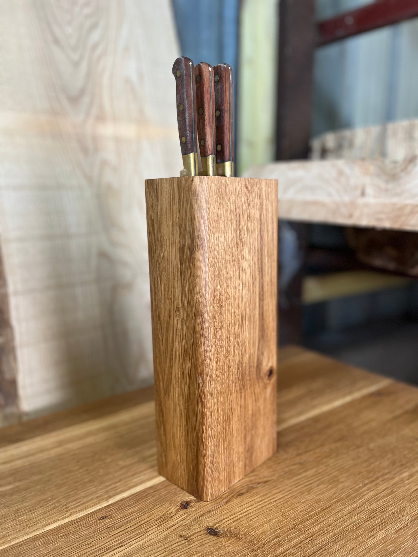 Bloc couteaux chêne